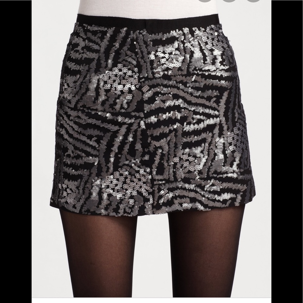 Theory Sequins Mink Skirt